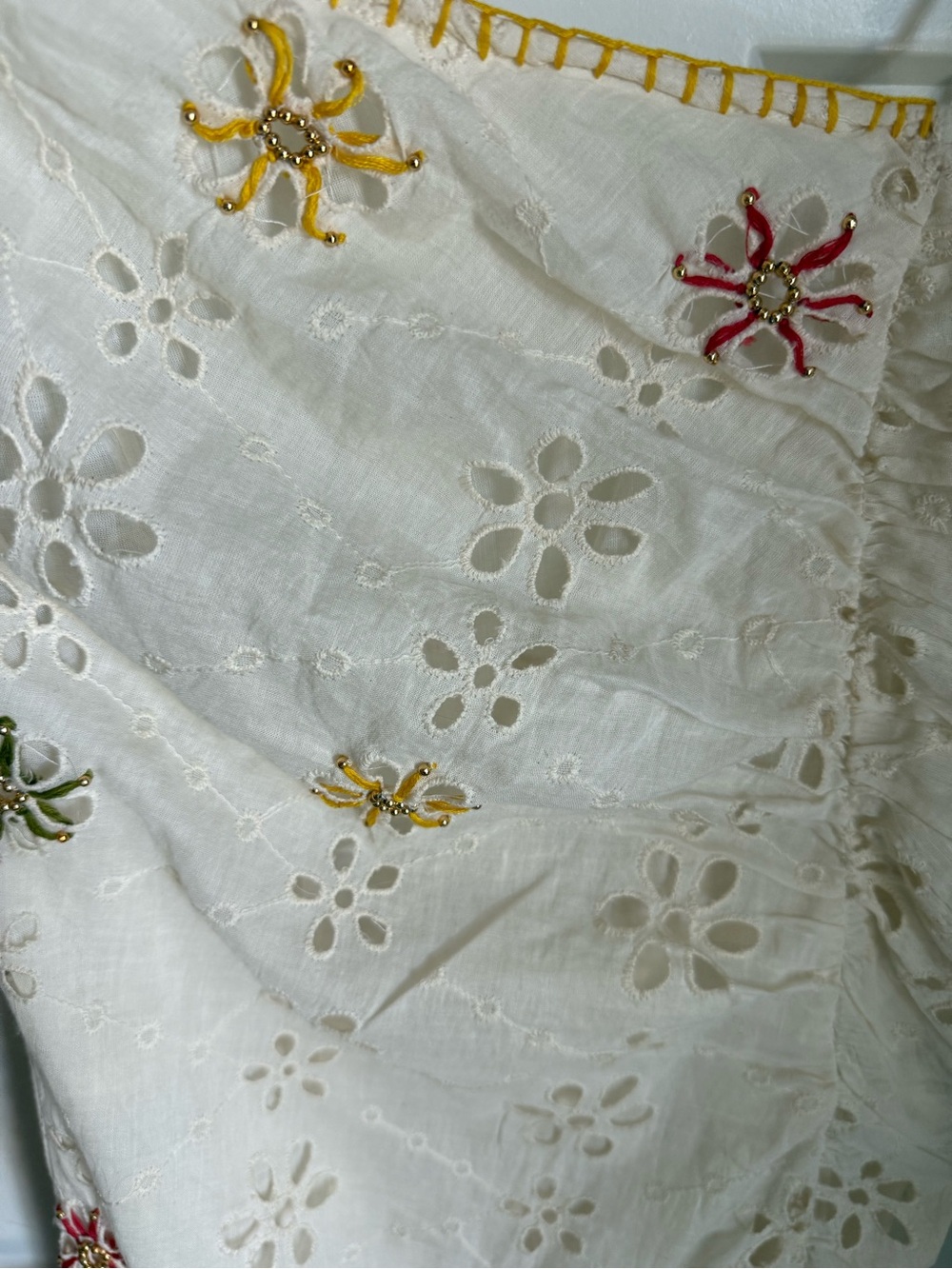 NWT Anthropologie Mahila Asymmetrical Embellished Midi Dress with embroidery. S. - Picture 6 of 10